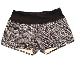Lululemon Run times shorts black white size 4